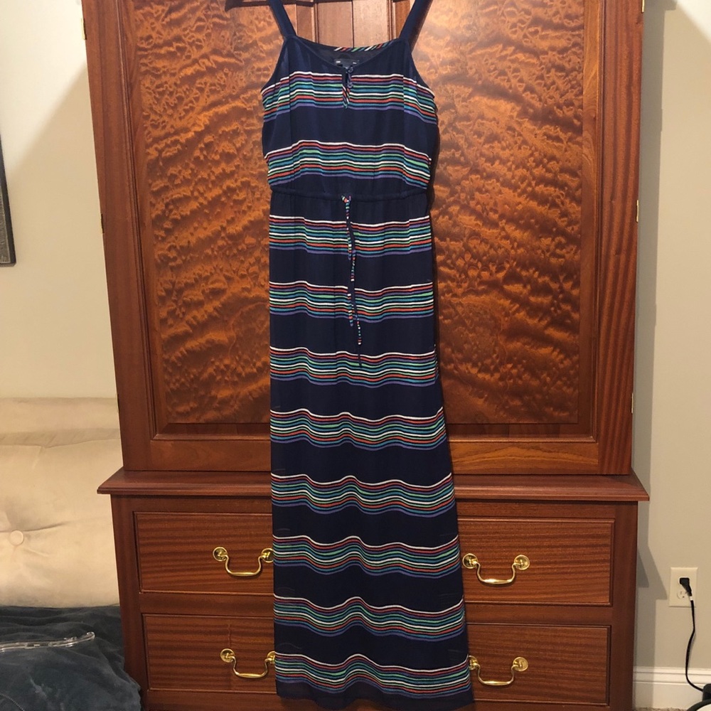 Gap multicolor stripe maxi dress size small